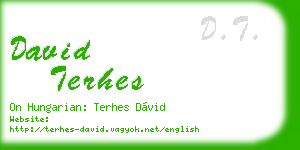 david terhes business card